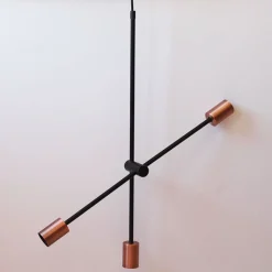 Lámpara de techo Pleya orientación regulable negro/bronce 66x63 cm