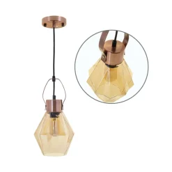 Lámpara de techo Ziva Lumit 60W altura regulable bronce Ø18 cm