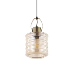 Lámpara de techo Zulaia Lumit 60W altura regulable bronce Ø20 cm