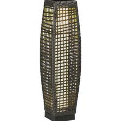 Lámpara solar Isla Outsunny luces LED gris 78x21x21 cm