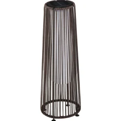 Lámpara solar Mohla Outsunny control de luz automático marrón Ø21,5x61 cm