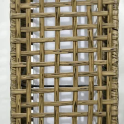 Lámpara solar Palapa Outsunny luces LED 2500K exterior marrón 69x15,5x15,5 cm