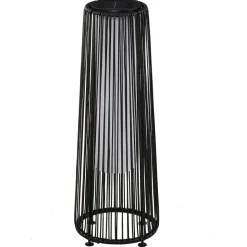 Lámpara solar Sunrise Outsunny con LED 0,8W negro Ø21,5x61 cm