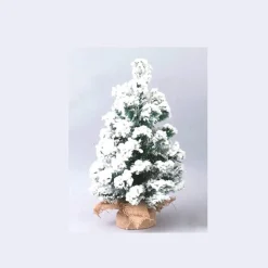 Maceta árbol de navidad nevado 40 cm