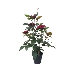 Macetero decorativo rosal artificial 60 cm