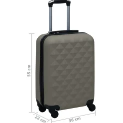 Maleta rígida Rollya con ruedas giratorias 22x55x36 cm