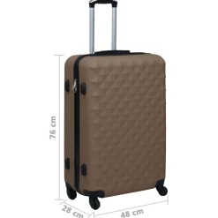 Maleta trolley rígida con ruedas giratorias 28x76x48