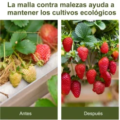 Malla de jardín Formentera Outsunny transpirable 100 g/m² negro 2x50 m