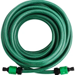 Manguera de exterior PVC con acopladores verde 10m
