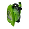 Manguera enrollable 5 modos conectores + adaptador verde 10 metros