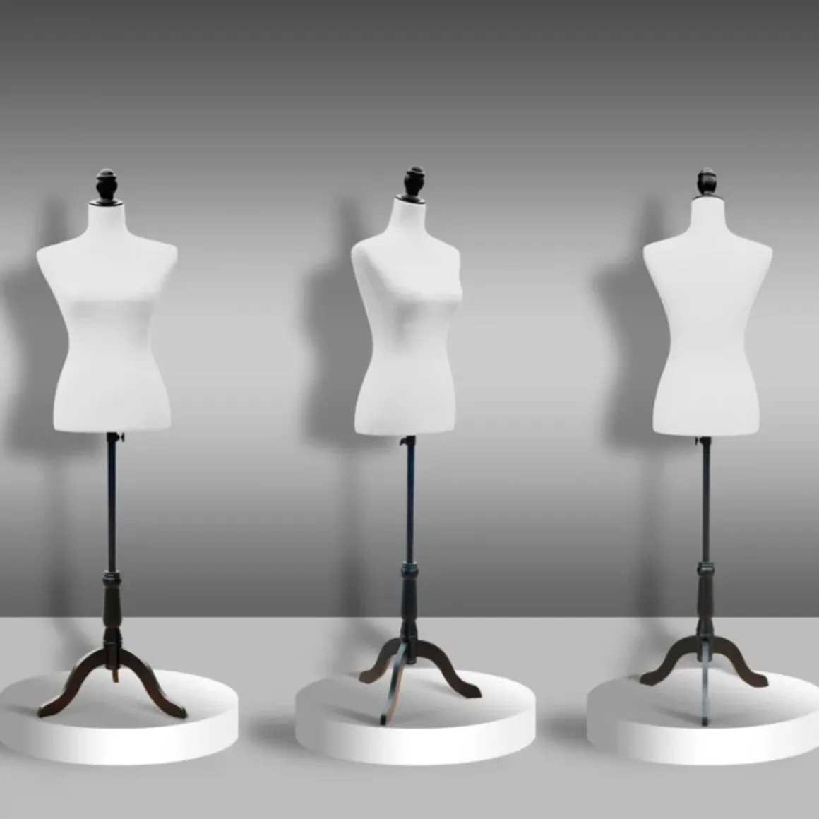 Maniquí femenino Homcom altura ajustable blanco 130/168 cm