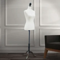 Maniquí femenino Homcom altura ajustable blanco 130/168 cm