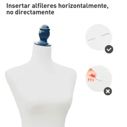 Maniquí femenino Homcom altura ajustable blanco 130/168 cm