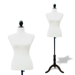 Maniquí femenino Homcom altura ajustable blanco 130/168 cm