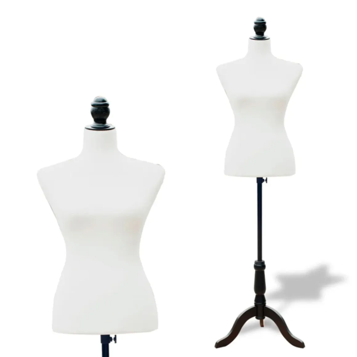 Maniquí femenino Homcom altura ajustable blanco 130/168 cm