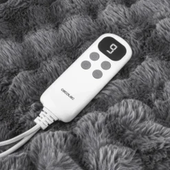 Manta eléctrica Cecotec HeatConfort Noa Faux Fur 10 temperaturas gris