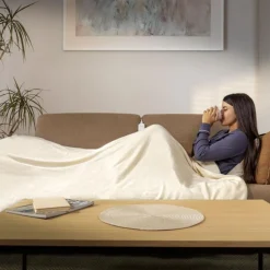 Manta eléctrica Cecotec HeatConfort Calma Frannel 10 temperaturas beige