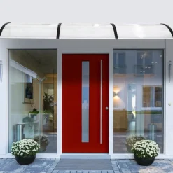 Marquesina puertas/ ventanas/ terrazas policarbonato 5 mm 90x295x25 cm