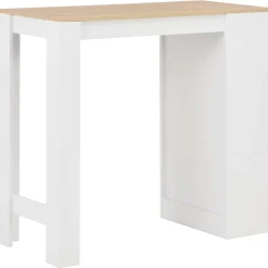 Mesa alta de cocina Acra con estantería 103x110x50 cm