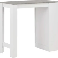 Mesa alta de cocina Acra con estantería 103x110x50 cm