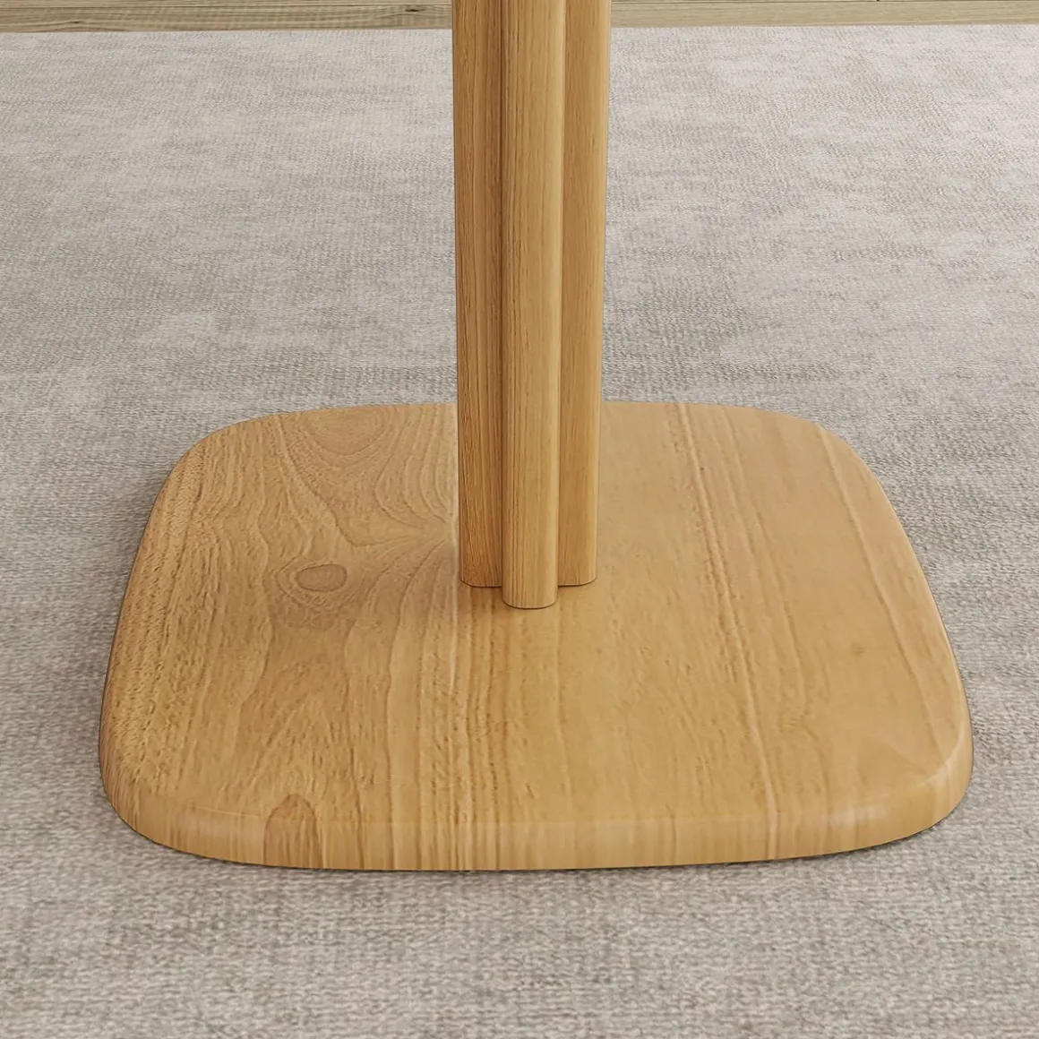 Mesa Arborea Homcom diseño fijo 4 personas natural 75x70x70 cm