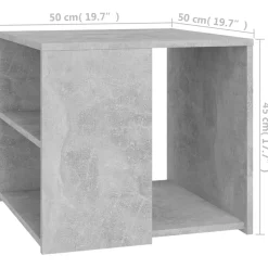 Mesa auxiliar Bamako 2 estantes 45x50x50 cm