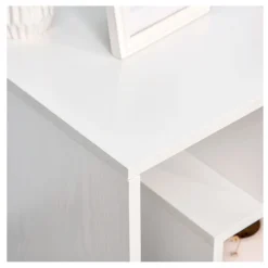 Mesa auxiliar Homcom 3 niveles blanco 55x45x40 cm