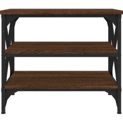 Mesa auxiliar Romeo 3 niveles roble 45x55x38 cm