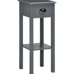 Mesa auxiliar Ronneo Homcom con cajón y estante 75x30x30 cm