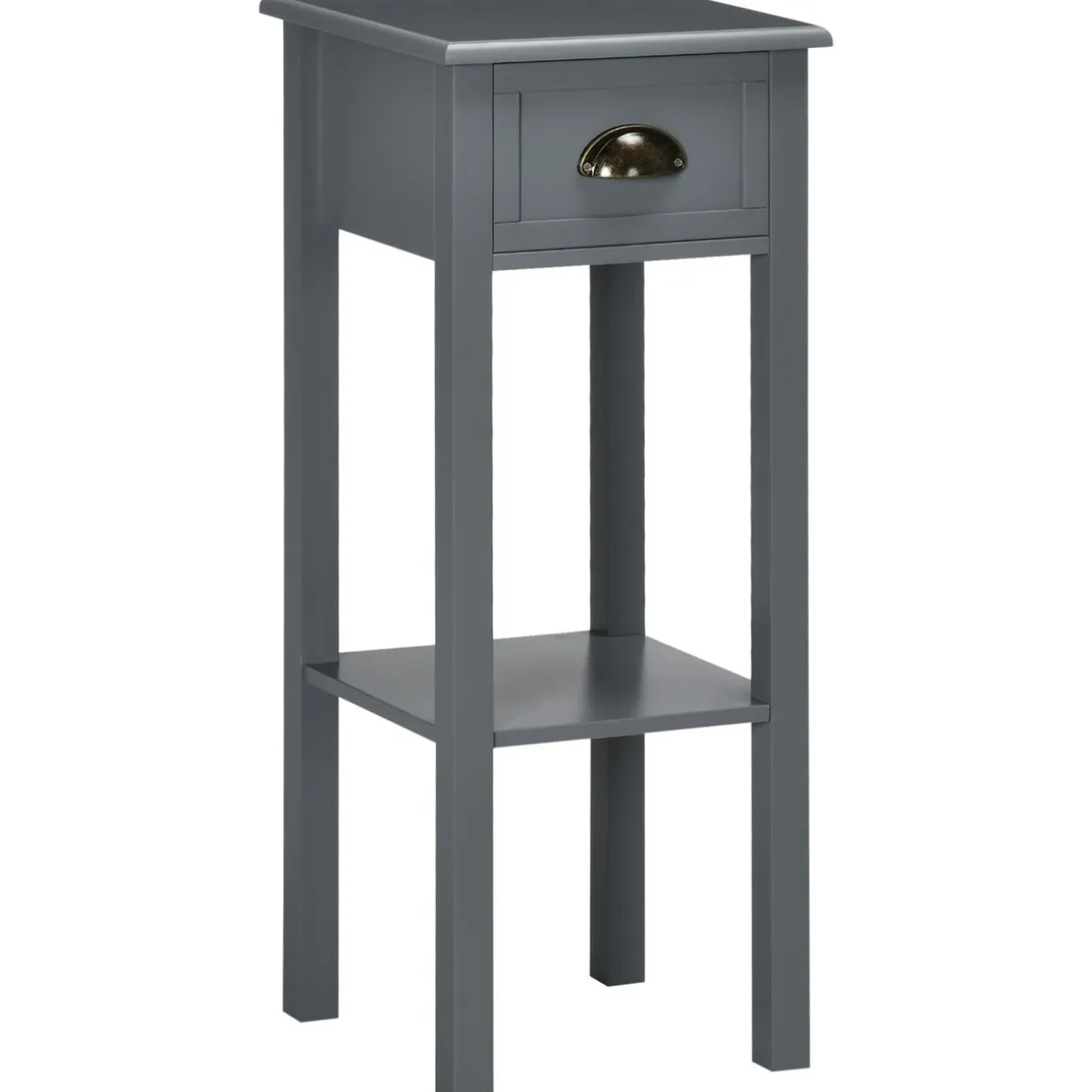 Mesa auxiliar Ronneo Homcom con cajón y estante 75x30x30 cm