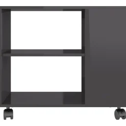 Mesa auxiliar Thina 2 compartimentos con ruedas 55x70x35 cm