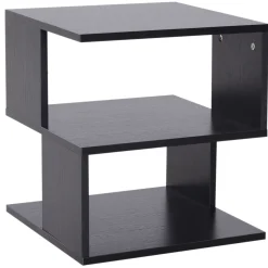Mesa auxiliar Valery Homcom 3 niveles abiertos 43x40x40 cm