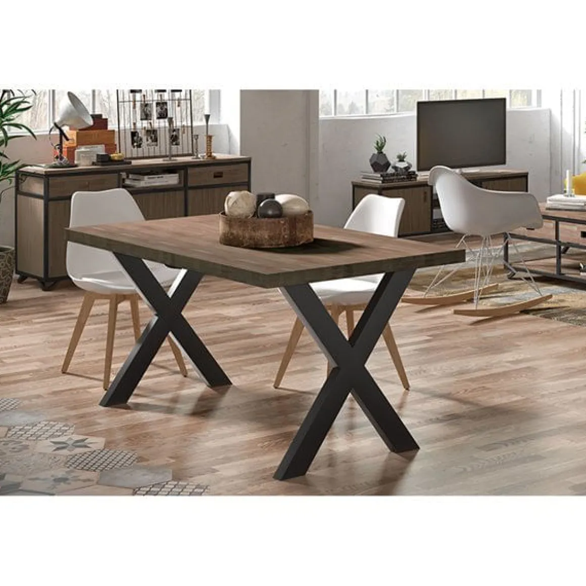 Mesa comedor fija X-Loft 76x80x140 cm