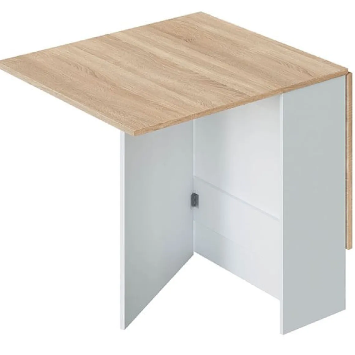 Mesa con alas abatibles Fly roble Canadian/blanco artik