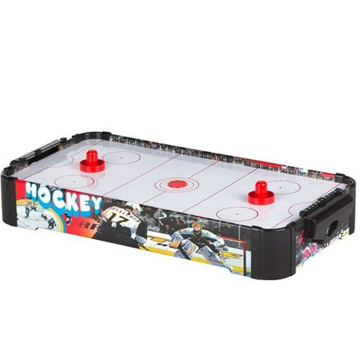 Mesa de Air Hockey de sobremesa CB Toys 2 lanzadores 2 discos +3A negro/blanco 10x69x37 cm
