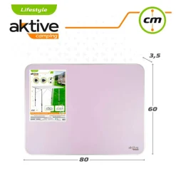 Mesa de camping Aktive altura regulable blanco 50-69x80x60 cm