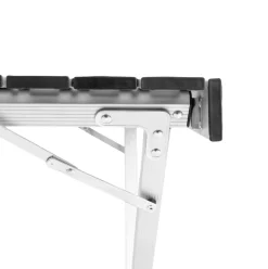 Mesa de camping Aktive diseño desmontable plateado 72x108x71 cm