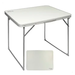 Mesa de camping Aktive plegable con asa blanco 70x80x60 cm
