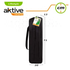 Mesa de camping Aktive plegable inox 70x70x70 cm
