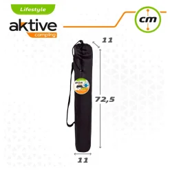 Mesa de camping Aktive plegable textil negro 51x61x50 cm