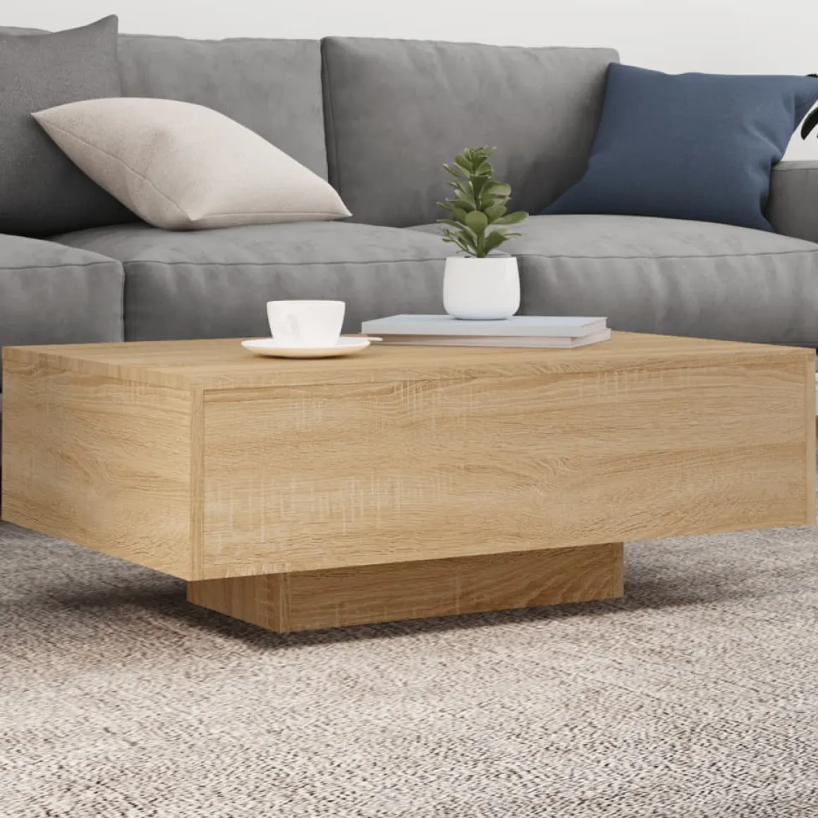 Mesa de centro Ake con luces LED 31x85x55 cm
