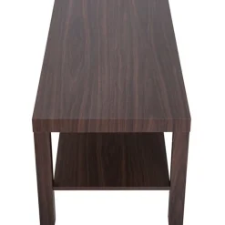 Mesa de centro auxiliar 2 niveles nogal 90x45x40.5 cm