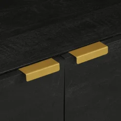 Mesa de centro Bamba 2 puertas negro 40x80x50 cm