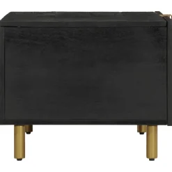 Mesa de centro Bamba 2 puertas negro 40x80x50 cm