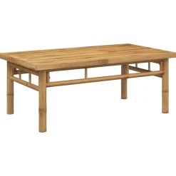 Mesa de centro Canarias para exterior bambú 35x90x50 cm