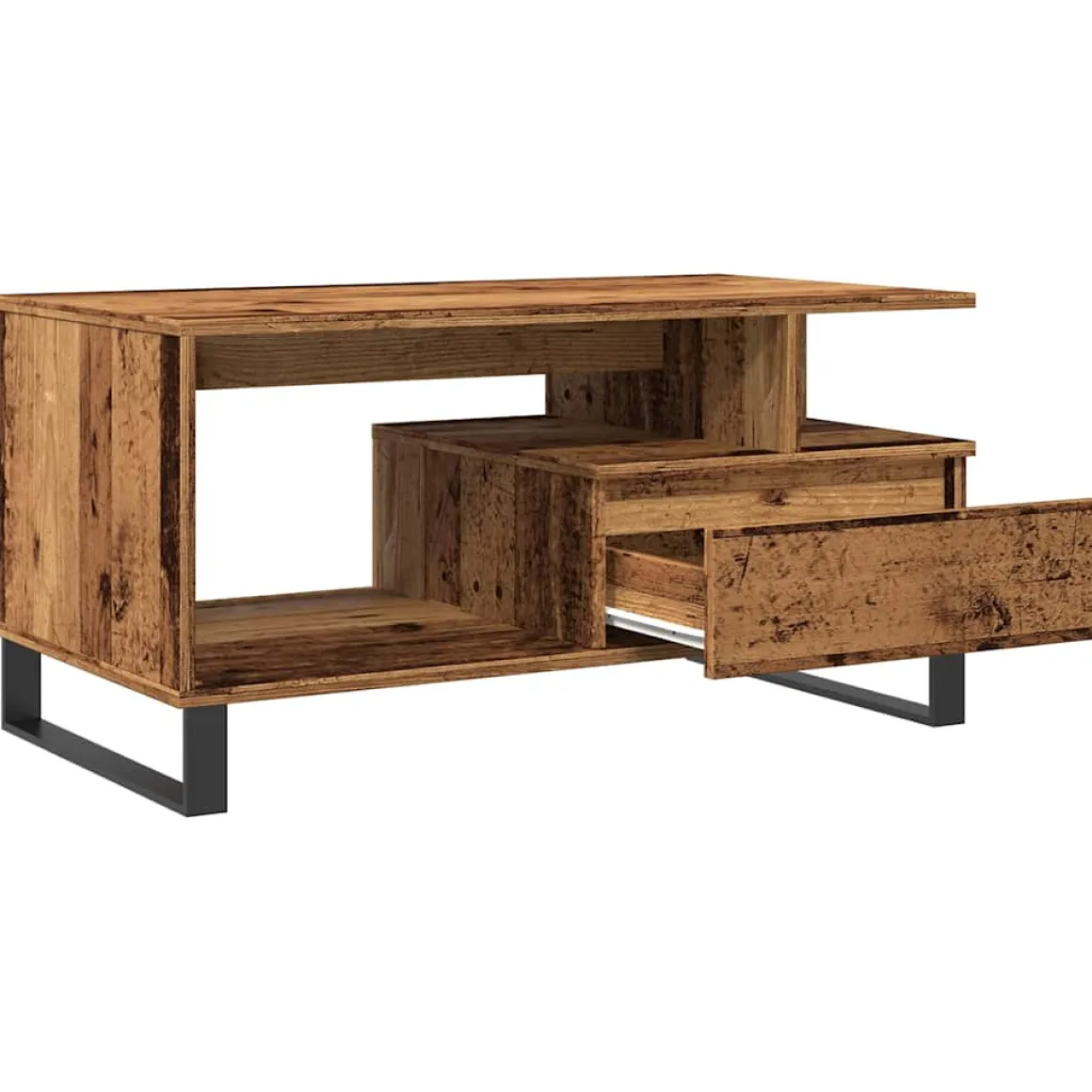 Mesa de centro Cerezo compartimento + 1 cajón 45x90x49 cm