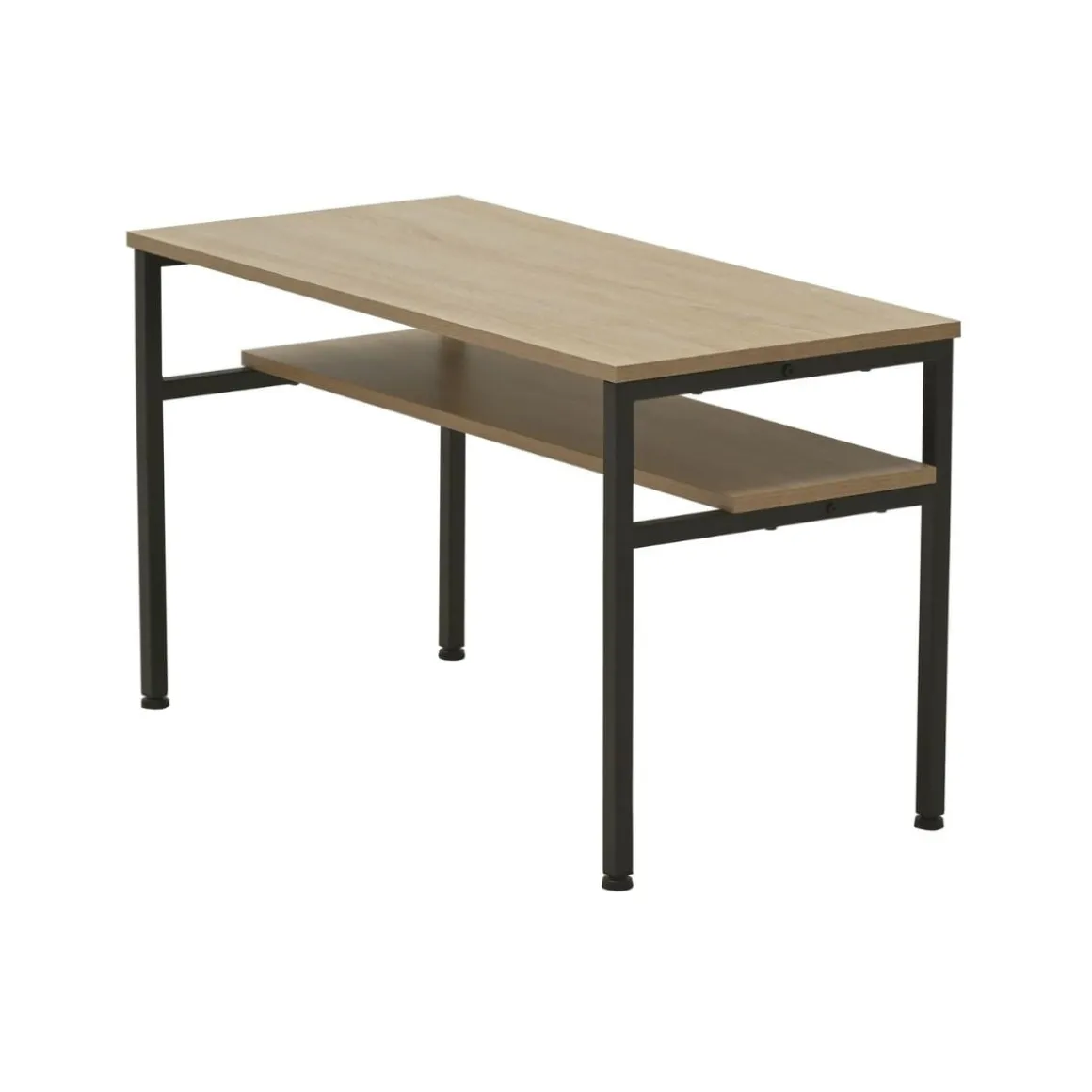 Mesa de centro Deck con estante inferior natural/negro 48x80x40 cm