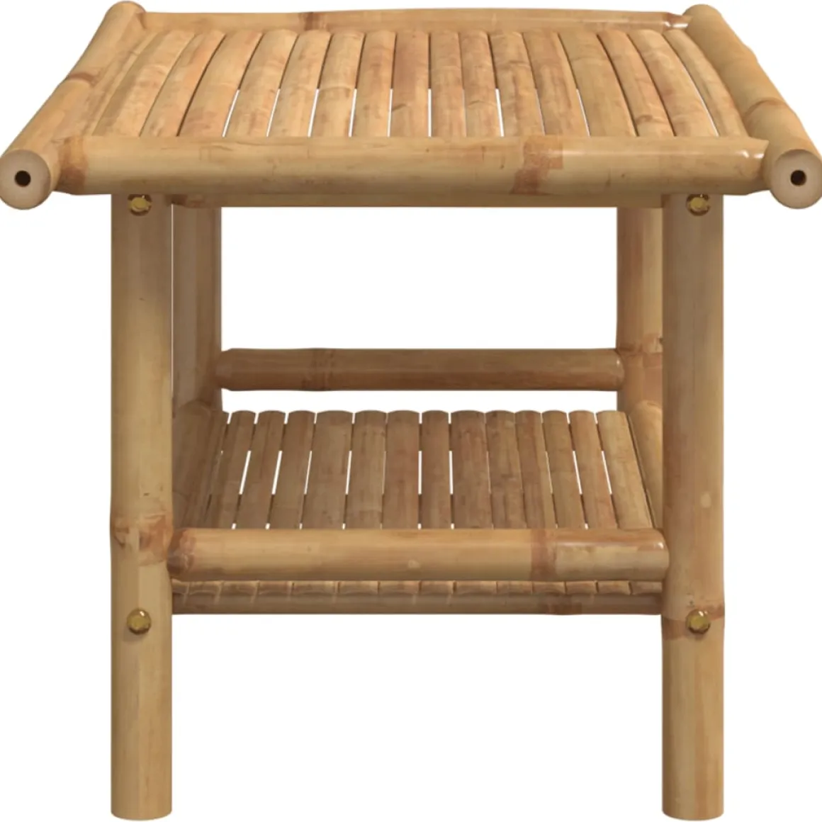 Mesa de centro Dinna estante inferior bambú 35x70x40 cm