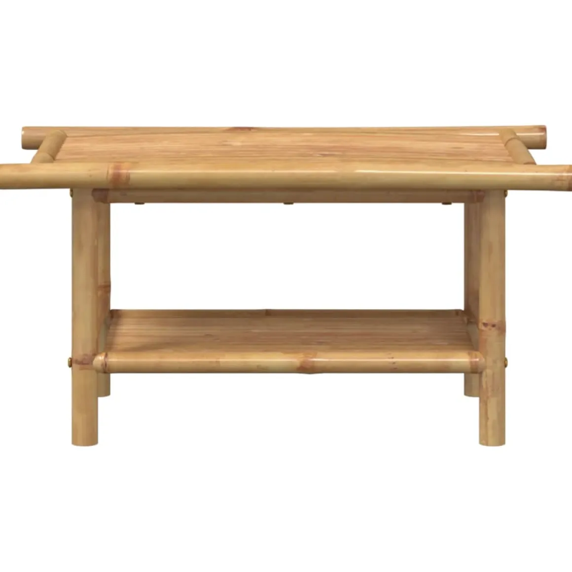 Mesa de centro Dinna estante inferior bambú 35x70x40 cm