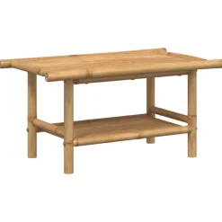 Mesa de centro Dinna estante inferior bambú 35x70x40 cm